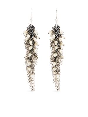 Jean Francois Mimilla pearl-embellished earrings - White