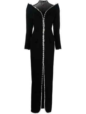 JEAN-LOUIS SABAJI crystal-embellished tailored maxi dress - Black