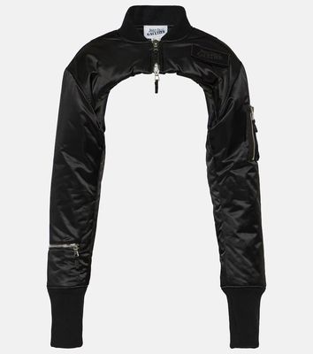 Jean Paul Gaultier Cropped satin bomber jacket