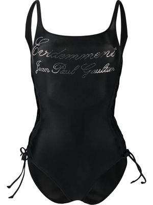 Jean Paul Gaultier crystal-embellished detail swimsuit - Black