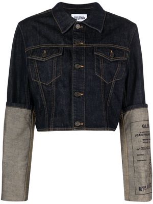 Jean Paul Gaultier cuffed cropped denim jacket - Blue