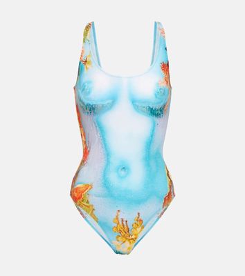 Jean Paul Gaultier Flower Collection printed swimsuit