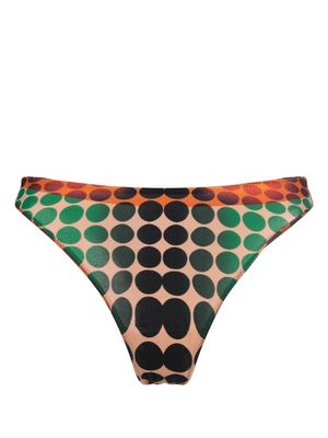 Jean Paul Gaultier graphic printed bikini bottoms - Orange