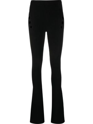 Jean Paul Gaultier high-waisted button-detail trousers - Black