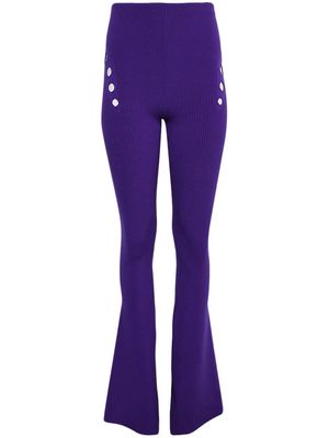 Jean Paul Gaultier high-waisted button-detail trousers - Purple