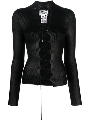 Jean Paul Gaultier knitted long-sleeve top - Black