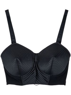 Jean Paul Gaultier lace-up cropped corset - Black