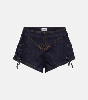 Jean Paul Gaultier Lace-up denim shorts
