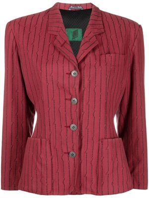 Jean Paul Gaultier Pre-Owned 1980s graphic-pinstripe blazer - Red