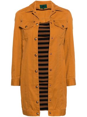 Jean Paul Gaultier Pre-Owned 1980s layered shirt minidress - Orange