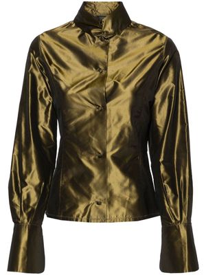 Jean Paul Gaultier Pre-Owned 1990s metallic-sheen silk shirt - Green