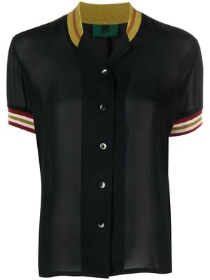 Jean Paul Gaultier Pre-Owned 1990s semi-sheer short-sleeve shirt - Black