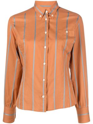 Jean Paul Gaultier Pre-Owned 1990s striped button-down shirt - Orange