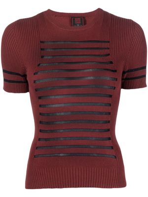 Jean Paul Gaultier Pre-Owned 1990s striped knitted top - Red