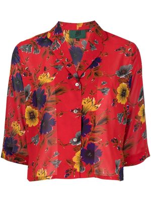 Jean Paul Gaultier Pre-Owned 1991 floral-print shirt - Red