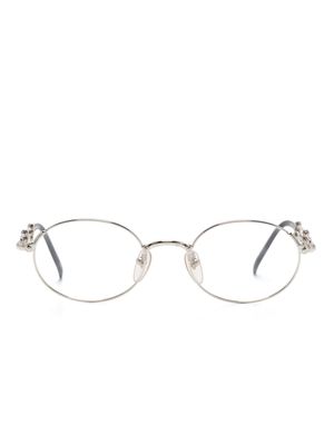 Jean Paul Gaultier Pre-Owned 554178 round metal-frame glasses - Silver
