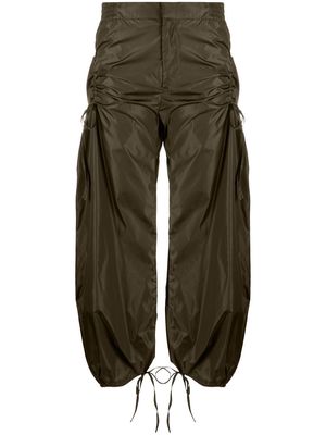 Jean Paul Gaultier ruched parachute trousers - Green