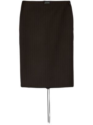 Jean Paul Gaultier striped pencil skirt - Black