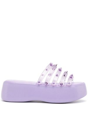 Jean Paul Gaultier stud-embellished platform sandals - Purple