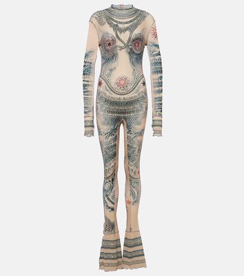 Jean Paul Gaultier Tattoo Collection mesh jumpsuit