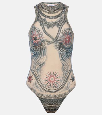 Jean Paul Gaultier Tattoo Collection printed bodysuit