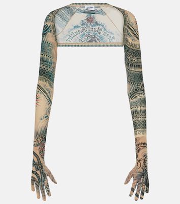 Jean Paul Gaultier Tattoo Collection printed gloves