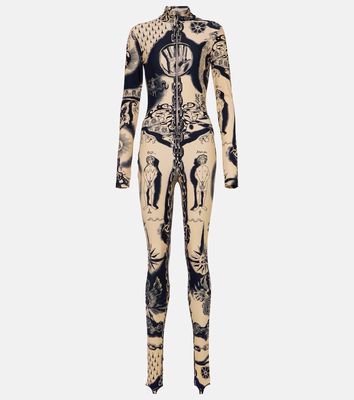 Jean Paul Gaultier Tattoo Collection printed jersey catsuit