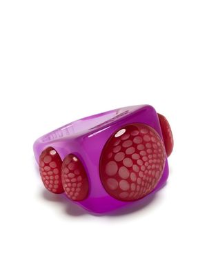 Jean Paul Gaultier x La Manso square cocktail ring - Pink