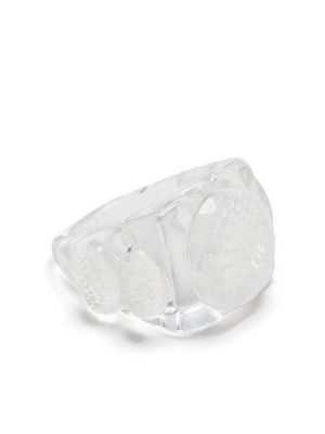 Jean Paul Gaultier x La Manso square cocktail ring - White