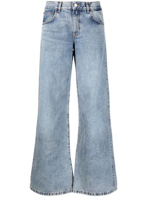 Jeanerica Kyoto logo-patch wide-leg jeans - Blue