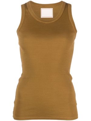 Jeanerica ribbed cotton tank top - Brown