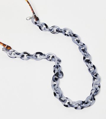 Jeepers Peepers x ASOS exclusive thick sunglasses chain in black/white-Multi