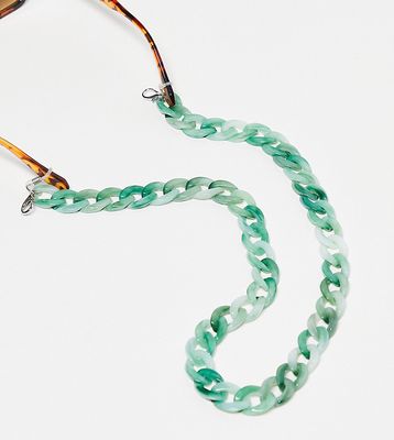 Jeepers Peepers x ASOS exclusive thick sunglasses chain in green marble