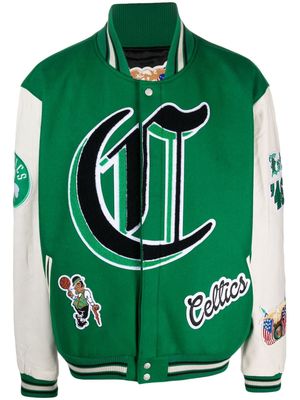 Jeff Hamilton Boston Celtics colour-block bomber jacket - Green