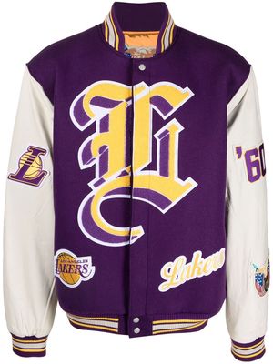 Jeff Hamilton Los Angeles Lakers bomber jacket - Purple