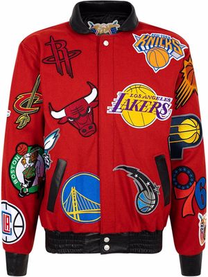 Jeff Hamilton NBA Collage wool bomber jacket - Red