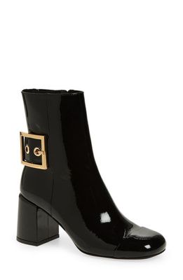 Jeffrey Campbell Academe Bootie in Black Patent Gold