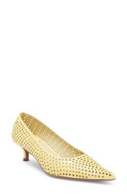 Jeffrey Campbell Alter-Ego Kitten Heel Pump in Light Yellow