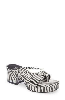 Jeffrey Campbell Animale Platform Sandal in Black White Zebra