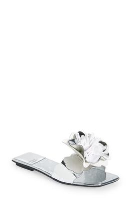 Jeffrey Campbell Bloomsday Sandal in Silver White Combo