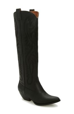 Jeffrey Campbell Calvera 2K Western Knee High Boot in Black Washed