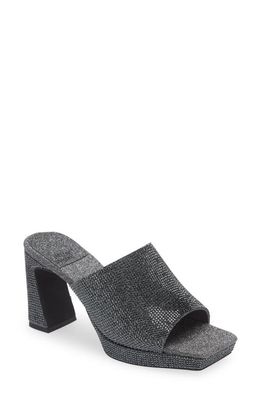 Jeffrey Campbell Caviar Platform Sandal in Dark Grey Glitter