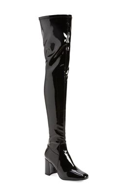 Jeffrey Campbell 'Cienega' Over the Knee Boot in Black Crinkle Patent