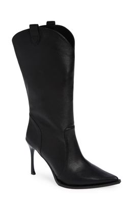 Jeffrey Campbell Cognitive Pointed Toe Western Boot in Black