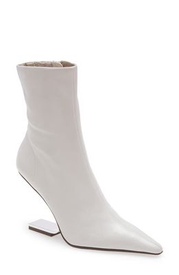 Jeffrey Campbell Compass Pointed Toe Bootie in Ivory Silver