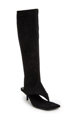 Jeffrey Campbell Confidence Knee High Sandal in Black Suede
