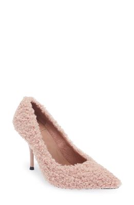 Jeffrey Campbell Convince Faux Fur Pump in Pink Curly