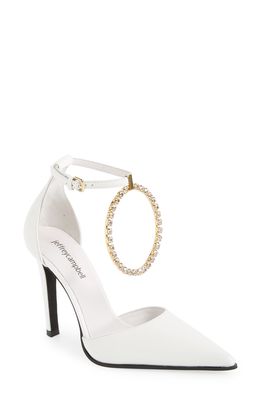 Jeffrey Campbell Encircle Ankle Strap Pump in Ivory Gold