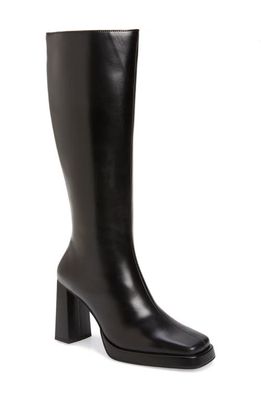 Jeffrey Campbell Knee High Boot in Black Shiny