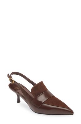 Jeffrey Campbell Literature Pointed Toe Pump in Brown Combo